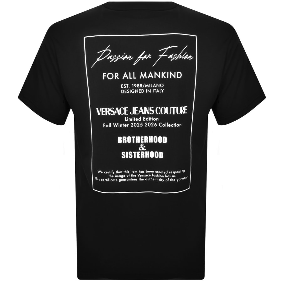 Versace Jeans Couture Label T Shirt Black | Mainline